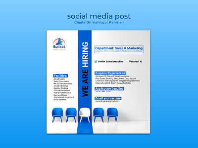 Social Media Hiring Post branding graphic design