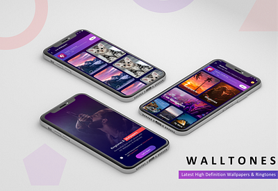 WALLTONES APP UI apps graphics appstore mobile app playstore ui uiux