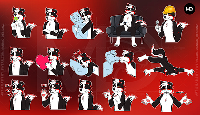 Furry Telegram Stickers Pack, Available Artist Maniac_Designz border collie commissionsopen discord sticker furry discord stickers furry stickers furry telegram stickers furryart furryartist furryfandom fursona border collie fursona sticker maniac designz telegram stickers