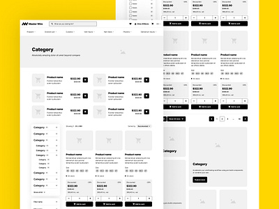 Market place category with product cards basket card category clean eccomerce eshop flat inspiration landing light market marketplace page product product cards ui white wireframe wireframe ui wireframing