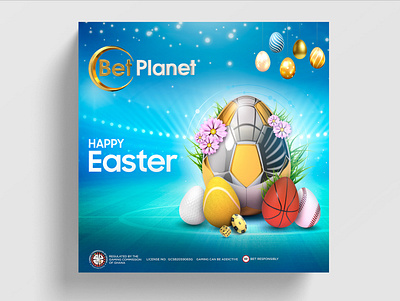 Happy Easter 3d graphic design