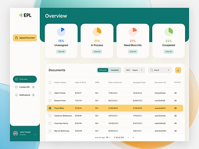 Admin panel design for automated revenue enhancement system admin panel ai design automation colorful dashboard fintech healthcare automation ui healthcare dashboard healthtech healthtech user interface insurance medical software ui medical user experience ocr rca design revenue process automation robotic process automation upload ui web design website designer in sydney