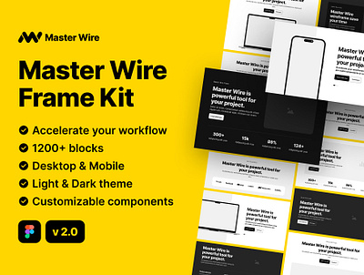 Wireframe Kit blocks dark dark theme design desktop desktop web figma figma kit figma wireframe kit light light theme mobile mobile app template ui ux web wireframe wireframe kit