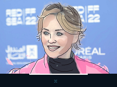 Portrait Practice_Sharon Stone_01 illustration