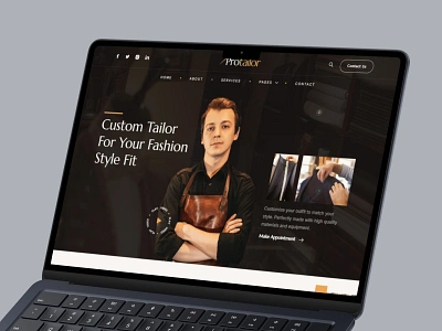 Tailor Services Header Design header design hero design landing page tailor services tailor services ui design tailor services web design tailor services website tailor web design tailor website ui design visual design web ui