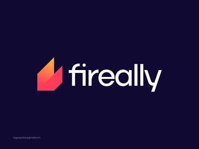 Fire Logo Concept agency brand identity branding creativity design energy fire fire icon fire logo flame geometric gradient logo graphic design icon logo logotype modern logo monogram tech typography