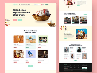 Ice cream B2B brand selling landing page aesthetic b2b ecommerce food food and drink ice cream website icecream icecream landingpage landing page marketing popsicle saas top designer uiux uiux design uiux designer web design web designer web site designer website