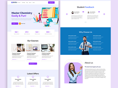 Academy Website/landing page academy figma design figma website design landing page uiux design website ui ux