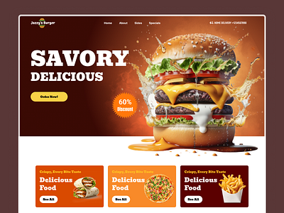 Burger Website/landing page burger landing page figma design figma website design home page landing page ui uiux design website ui ux