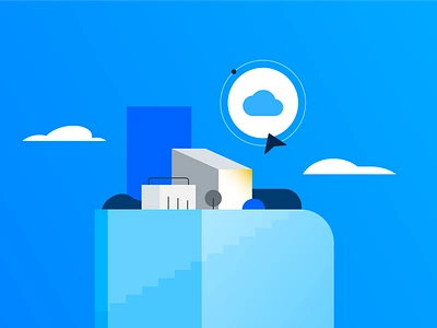 MS Onedrive + IBM design illustration