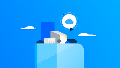 MS Onedrive + IBM design illustration