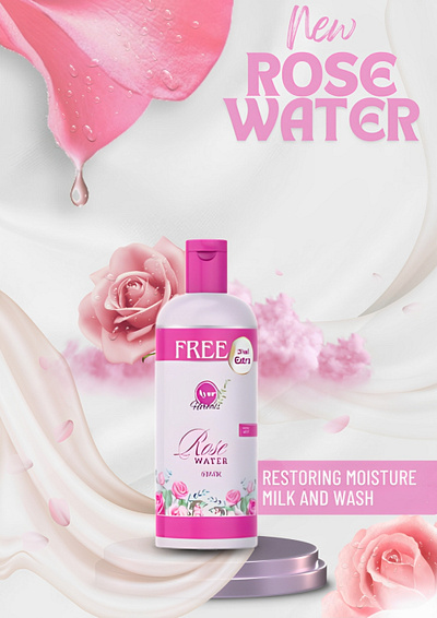 Rose Essence advertising poster graphic design poster