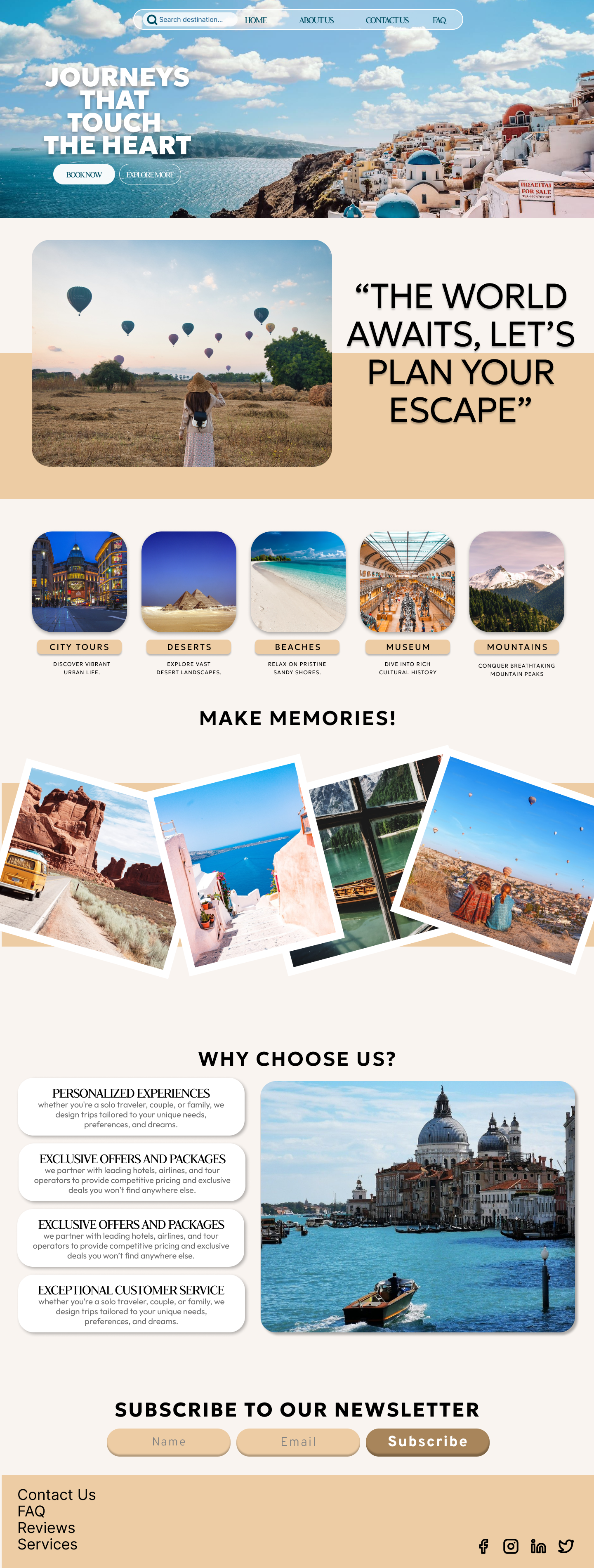 Travel Agency Landing Page | Web Design by Eman Qureshi on Dribbble