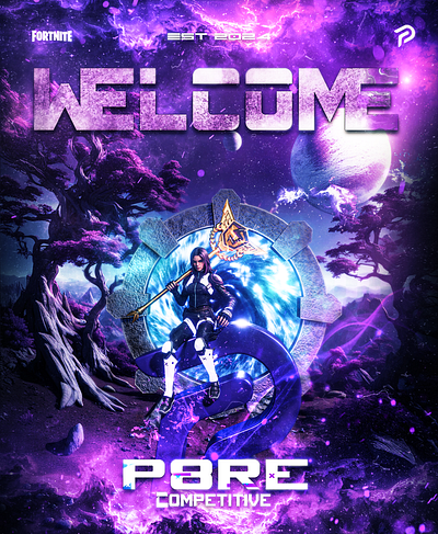 POSTER FOR P8RE ESPORTS ORG 3d animation graphic design