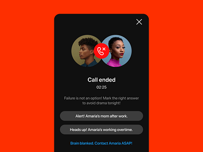 Call ended app concept concept design design facetime instagram messenger meta mobile phonecall social media threads tinder ui ux uxui whatsapp