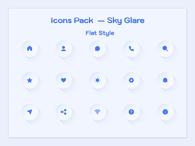 Sky Glare, Icons┃Graphic Design design flat graphic design icons illustration logo sky glare ui ux vector