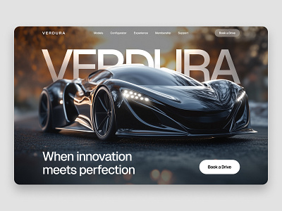 Verdura - Landing Page Design boldtypography carwebsite cleandesign creativedesign dailyui designtrends elegantdesign figmadesign futurecars futuristicui interactiondesign landingpage luxurycars minimaldesign moderndesign responsivedesign uiinspiration uiux webdesign websitedesign