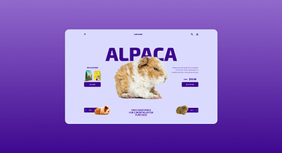 Guinea pigs shop design guinea pig landing ui web design