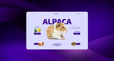 Guinea pigs shop design guinea pig landing ui web design