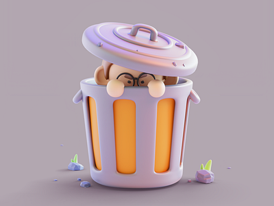 Find me - Cute 3D Illustration 3d b3d blender character design cute illustration render