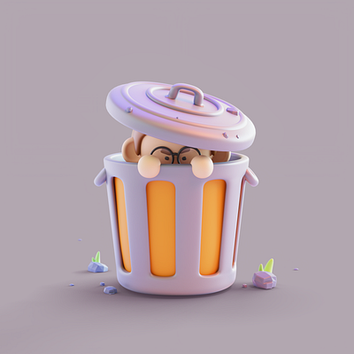 Find me - Cute 3D Illustration 3d b3d blender character design cute illustration render