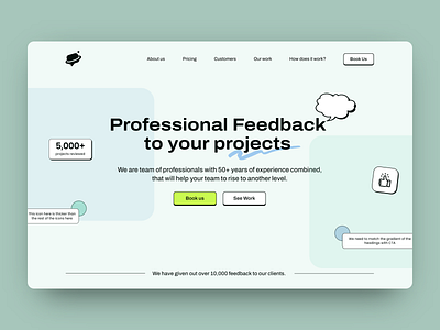 Hero section for a feedback platform challenge daily dailyui design ui website