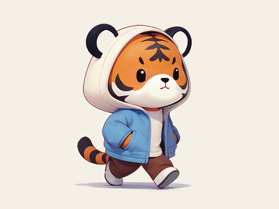 Telegram Mini App With Tiger Mascot 3d animation cartoon cute design illustration mascot miniapp pastel rendering telegram tiger ui ux