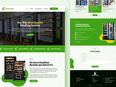 Nutrious Vending - healthy vending service website dailyui dailyuichallange dashboard dashboarduiux design figma figma design figma website figmawebsitedesign landing page landingpage ui uidesign uiux uiuxdesign uiuxdesigner ux web ui website design figma websiteuiux