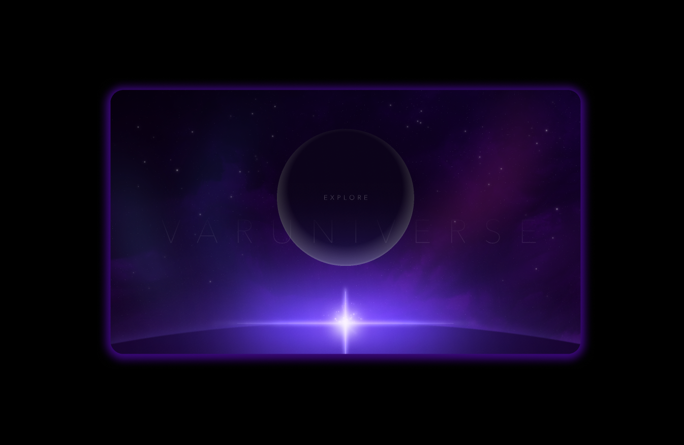 Cosmic 🛰️ Touch 3d animation explore figma glow graphic design hover minimal motion graphics typography ui