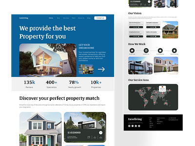 Luxeliving - Real estate landing page building home website landing page landing page design product design property landing page property management property website real estate real estate agency real estate landing page real estate website ui ui design user interface ux ux design web design website website design