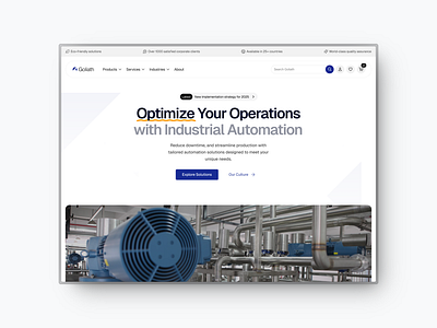 Operations Automation Landing Page automation automation hero hero automation hero section hero section design industrial hero industrial landing page industrial optimization landing page operations automation operations landing page optimization hero optimize operations