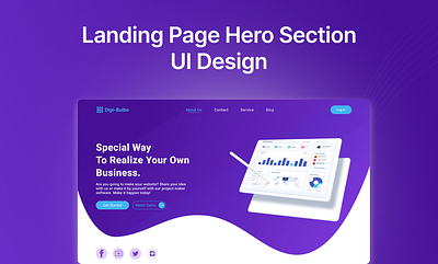 Landing Page Hero Section UI Design