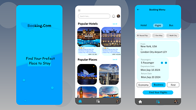 UI UX - Booking App Pages. adobe xd apps branding figma ui ux