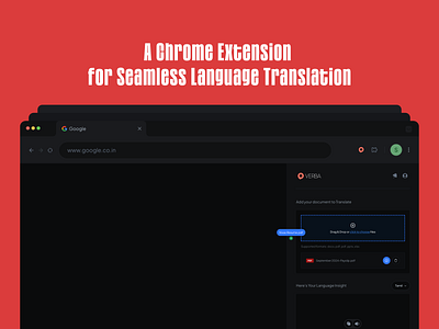 Case Study: Verba – A Chrome Extension 3d animation branding collaboration components dragdrop extension freeicons icons illustartion logo mail product productdesign translation ui uidesign uiux web webdesign
