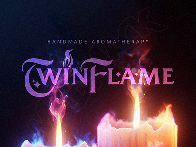 'Twin Flame' Candlemaker Logo branding graphic design logo design typography vector