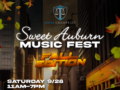 Sweet Auburn Music Fest Flyer flyer freelance graphic design photoshop poster promo typography