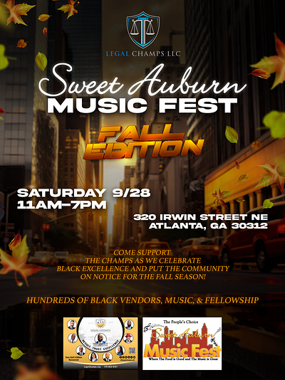 Sweet Auburn Music Fest Flyer flyer freelance graphic design photoshop poster promo typography