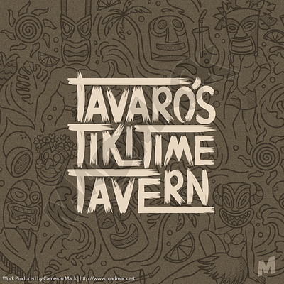 Tavaro's Tiki Time Tavern Logo Design branding design graphic design logo logo design photoshop typography vector