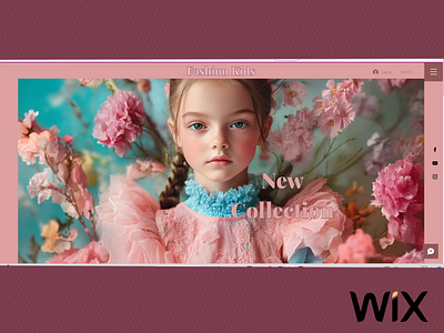 FASHION KIDS WEBSITE TEMPLATE branding children website design fashion fashion kids fashion website graphic design illustration kids website ui ux web design web template webdesign website website design website template wix template wix theme wix website design