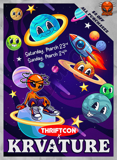 KRVATURE x Thriftcon Poster event flyer graphic design photoshop poster design promo publicity