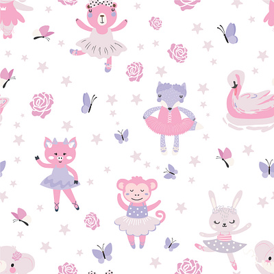 Girls kids baby pattern design graphic design pattern design seamless pattern