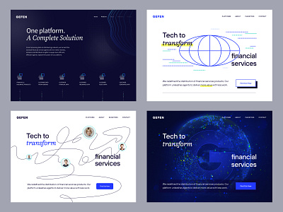 Website concepts for Gefen agents ai dark and light mode fintech gefen technologies hero design illustration insurance landing page marketing networks platform tech transformation web concepts web design web exploration