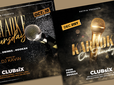 Karaoke Flyer Bundle open microphone