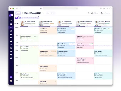 Doctor Appointment Tools calendar doctor appointment ems health health care indonesia scheduler sidebar table uiux