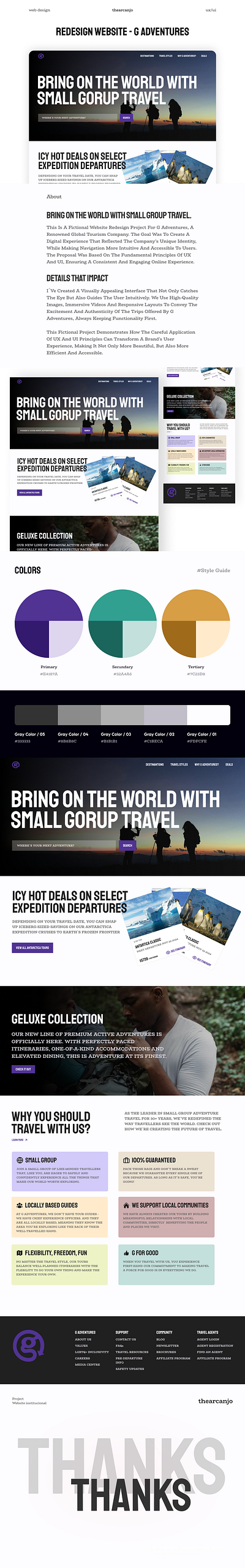 Fictional Redesign Website for G Adventures figma framer ui ux web design