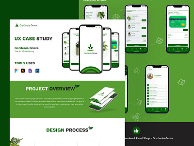 Gardenia Grove - Garden & Plant Shop UX Case Study accessories branding case study flower garden graphic design mug plant plant shop tob tree ui ui design ux design