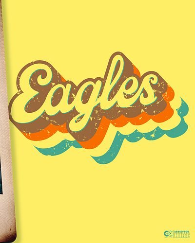 70's Eagles art branding colorful creative design eagles graphic design handlettering illustration lettering logo midwest retro typography vector vintage