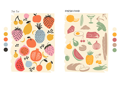 Food graphic design illustration pattern design