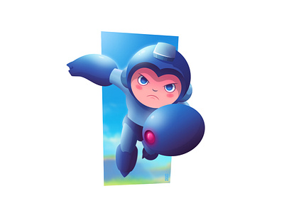 Blue Bomber capcom character gameboy gaming graphic design illustration megaman nintendo