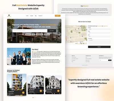 Full Real Estate Website Expertly Designed with UI/UX branding ui